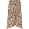 Isabel Marant Olena Draped Midi Skirt In Brown