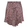 Isabel Marant Selena Asymmetric Floral Mini Skirt In Faded Night
