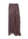 Isabel Marant High Waist Midi Skirt With Split Detail In Purple
