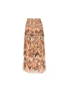 Isabel Marant Rolande Printed Silk-chiffon Midi Skirt In Orange