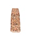 Isabel Marant Rolande Printed Silk-chiffon Midi Skirt In Orange