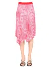 Isabel Marant Asymmetrical Elastic Waist Mini Skirt In Purple
