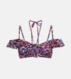 Isabel Marant Skyros Floral Bikini Top In Pink /blue