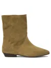 Isabel Marant Slaine Suede Boots In Tan
