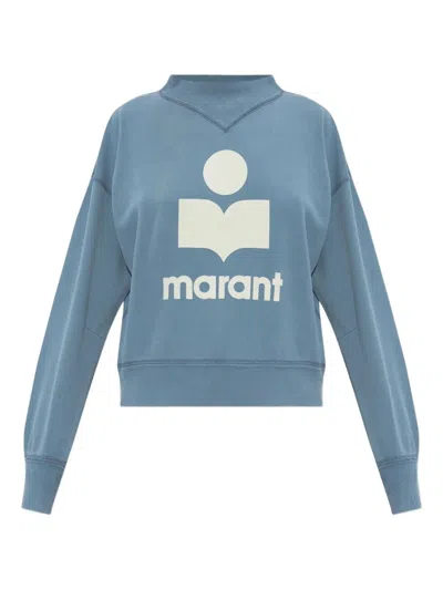 Isabel Marant Slate Blue Ecru Cotton Jersey