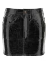Isabel Marant Minigonna Laviana In Similpelle Ardesia Donna In Black