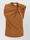 Isabel Marant Sleeveless Crew Neck Top With Knot Detail In Multi