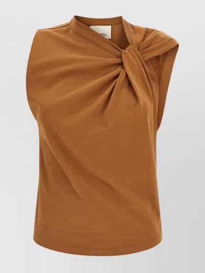 ISABEL MARANT SLEEVELESS CREW NECK TOP WITH KNOT DETAIL