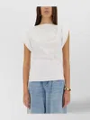Isabel Marant Sleeveless Draped Shoulder Pads Asymmetric Hem Top