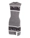 Isabel Marant Sleeveless Knitted Dress In Grey Polyamide In Grey