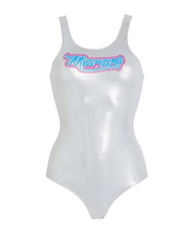 Isabel Marant Sleeveless One-piece Swimsuit In Silver