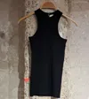 Isabel Marant Sleeveless Ribbed-knit Crewneck Top In Black