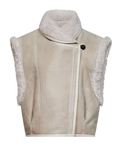 Isabel Marant Sleeveless Vest In Neutral