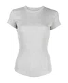 Isabel Marant Crew Neck Ribbed Cotton T-shirt In White