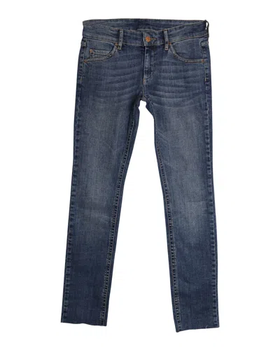 Isabel Marant Slim Fit Jeans In Blue Cotton Denim
