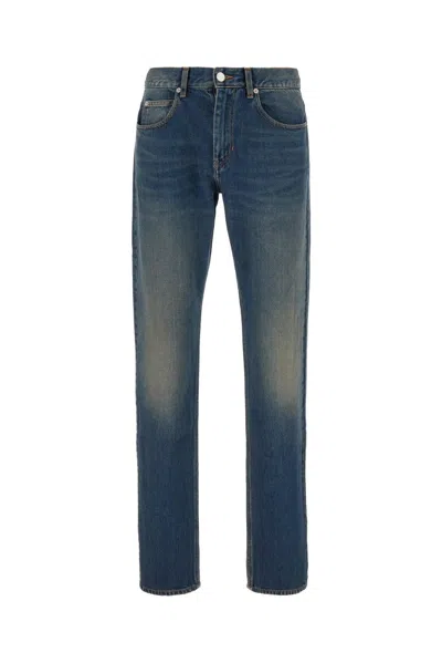 Isabel Marant Slim Fit Straight Leg Jeans In Blue