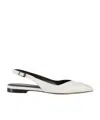 Isabel Marant Slingback Flat Sandals In White