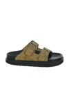 Isabel Marant Lennyo Studded Suede Flat Sandals In Black