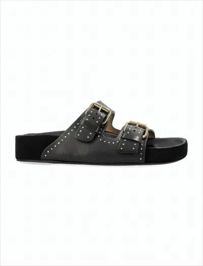 Isabel Marant Slip-on Mules With Dual Buckled Straps In Black