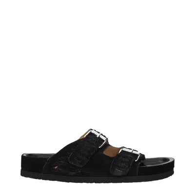 Isabel Marant Slippers And Clogs Lekson Men Suede Black