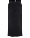 Isabel Marant Britt Denim Midi Skirt In Black