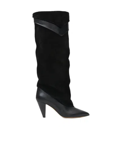 Isabel Marant Slouchy Cone-heel Boots In Black