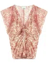 Isabel Marant Printed Burnout Velvet Lonea Top