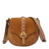 Isabel Marant Altay Small Shoulder Bag In Brown Suede In Buff
