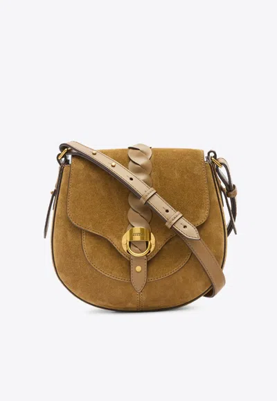 Isabel Marant Small Altay Suede Crossbody Bag In Brown