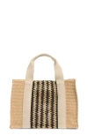 Isabel Marant Small Aruba Woven Raffia Tote In Brown