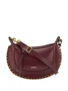 Isabel Marant Small Crescent-shaped Studded Shoulder Bag In Red