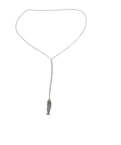 Isabel Marant Small Fish Detail Necklace In Gray