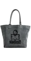 Isabel Marant Small Genky Festive Snowy Tote Grey In Gray