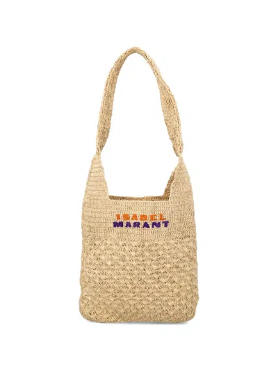 Isabel Marant Small Praia Bag In Natural Raffia In Neutral