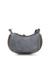 Isabel Marant Oskan Moon Zipped Medium Shoulder Bag In Gray
