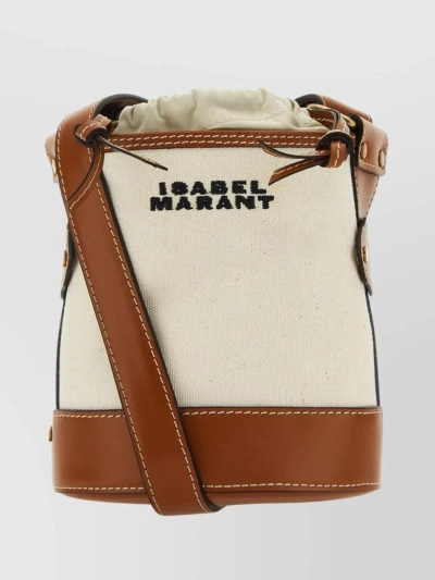 Isabel Marant Small Shoulder Bag With Adjustable Leather Handle In Cream