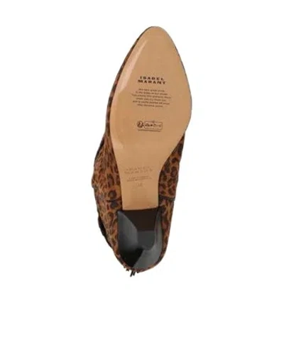 Isabel Marant Small Size Stiletto Heel Ankle Boots In Animal Print