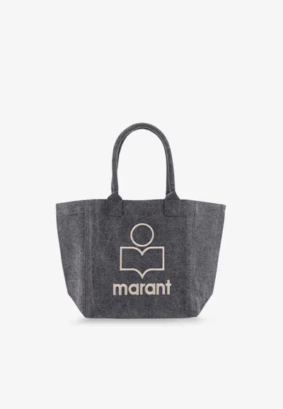 Isabel Marant Small Yenky Canvas Tote Bag In Gray