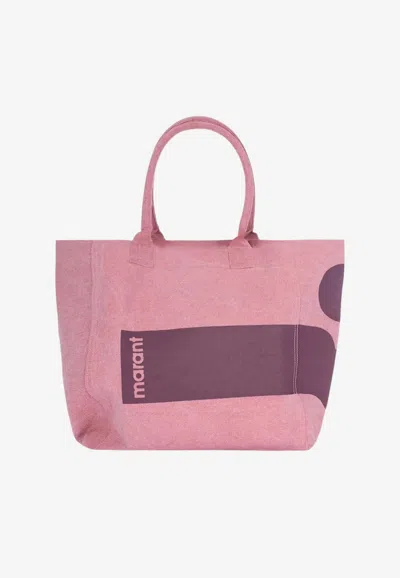 Isabel Marant Small Yenky Canvas Tote Bag In Pink