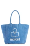 Isabel Marant Small Yenky Logo-embroidered Tote Bag In Blue
