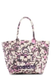 Isabel Marant Yenky Small Butterfly-print Canvas Tote Bag In Pink