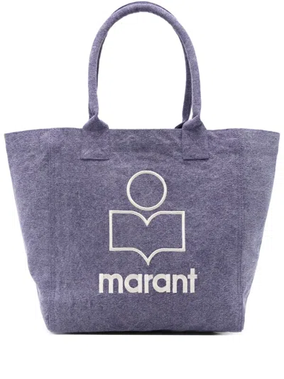 Isabel Marant Small Yenky Logo-embroidered Tote Bag In Purple