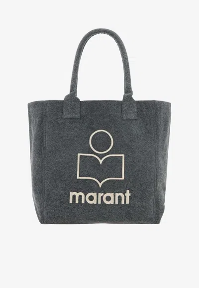 Isabel Marant Small Yenky Logo Tote Bag In Gray
