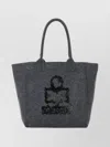 Isabel Marant Women Grey Canvas Small Yenky Shopping Bag In Gray