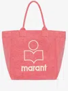 Isabel Marant Unisex Small Yenky Tote Bag In Berry In Pink