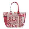 Isabel Marant Patterned Small Tote Bag With 2 Handles In Red