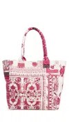 Isabel Marant Patterned Small Tote Bag With 2 Handles In Red