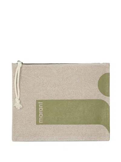 Isabel Marant Small Zip Clutch Bag In Multi