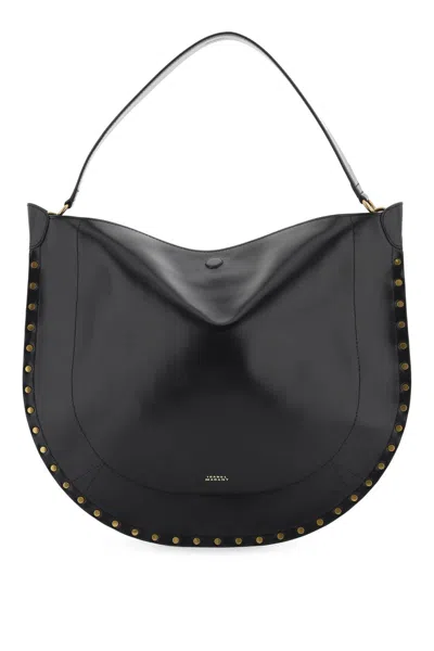 Isabel Marant Smooth Leather Hobo Bag With In Black