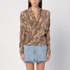 Isabel Marant Snake Print Marlin Blouse In Multi